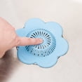 thumbnail image 1 of 3pcs blue Hair Stopper Shower Drain Covers,The hair catcher shower drain can easily trap all hair (13cm), 1 of 4