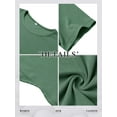 thumbnail image 6 of ZXSXSY Womens Short Sleeve Crew Neck Tassel Trim Wavy Hem Rib Crop Top, 6 of 6