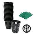 thumbnail image 1 of GROWNEER 50 Packs 2 Inch Garden Slotted Mesh Net Cups, Heavy Duty Net Pots with 50 Pcs Plant Labels, Wide Lip Bucket Basket for Hydroponics, 1 of 6