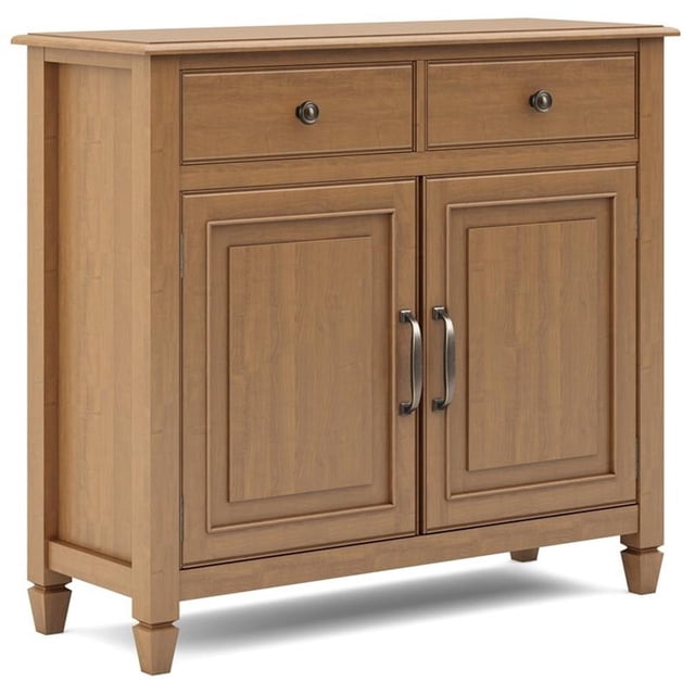Connaught Armoire de Rangement d'Entrée Traditionnelle en Bois de 40 Pouces de Large, Brun Doré Pâle