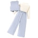 thumbnail image 5 of Odeerbi 3-10 Años Niñas Trajes Manga Larga Cuello Moño Tops Vestido Pantalones Chaleco Conjunto Niños Tres Piezas Conjunto, 5 of 9