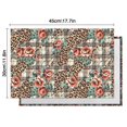 thumbnail image 5 of Pioneer Flower Floral Print Pattern Summer Placemats Table Placemats Set Of 6-Linen Kitchen Washable Placemats Table Mats 12x18 Inch Non-Slip Heat Resistant, 5 of 5