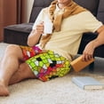 thumbnail image 4 of Mens Pajama Shorts, Colorful Tie Dye Stained Glass 1 Sleep Shorts Men Pajama Bottoms Lounge PJ Shorts with Pockets, 4 of 6