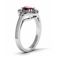 thumbnail image 5 of HeartsAndYou 2ct Natural Ruby Diamond Ring Milgrain Halo Solitaire 100% 14k SOLID White Gold, 5 of 9