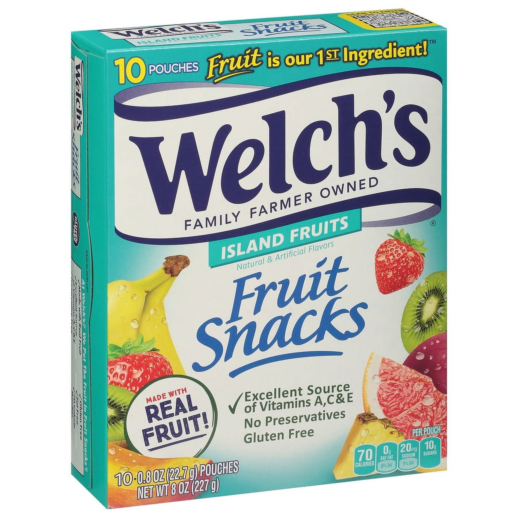 (2 pack) Welch's Island Fruits Fruit Snacks 0.8oz Pouches - 10ct Box