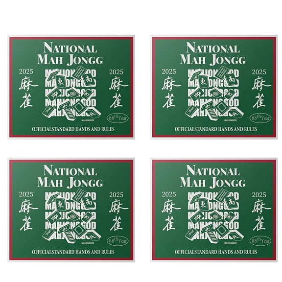 BESTSKY 4-Piece Mahjong Hand Tiles – Sleek Design,Soft Texture Included Rulebook – Great for Game Nights & Tournaments