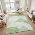 thumbnail image 7 of Addison Rugs Mayfield Premium Machine Washable Transitional Geometric Sage Rectangle Rug, 3' x 5', 7 of 7