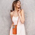 thumbnail image 5 of Nalacover Case for Samsung Galaxy S21 Ultra, Crossbody Wallet Case with Card Slots Holder, PU Leather Lanyard Shoulder Strap Purse Cover with Kickstand Shockproof Case, Orange, 5 of 8