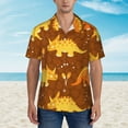 thumbnail image 4 of Disketp Hawaiian Shirts For Men,Dinosaurs And Leaves Print Mens Casual Short Sleeve Button Down Shirts Beach Shirt, 4 of 8