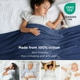 thumbnail image 2 of Manta Bedsure, 100% algodón, doble, talla XL, azul marino, 2 of 6
