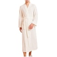 thumbnail image 2 of Frnrwgo Men's Terry Cloth Bathrobe V-Nose Highly Absorbent Soft Lightweight with Pockets, 2 of 3