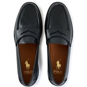 Polo Ralph Lauren Black Leather Penny Loafers With Polished Finish Black (Mens)