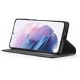 thumbnail image 4 of Premium PU Leather Flip Folio Case for Samsung Galaxy S21 FE, Protective Case with Kickstand Card Slot Magnetic Closure Shockproof Wallet Cover - Black, 4 of 14
