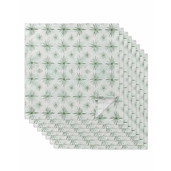 nqOlkjepod Sage Green Geometric Cloth Napkins Set of 8 Reusable Dinner Napkins, Modernism Abstract Cocktail Napkin Washable Table Napkins for Wedding/Holiday Party/Baby Shower 20"x20"