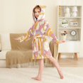thumbnail image 4 of FORMRS Kids Bathrobe Unisex Hooded Robe Toddler Pajamas Sleepwear, Size 7-9T, Purple Retro Rainbow, 4 of 7
