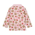 thumbnail image 4 of Psesaysky Girls' 1/4 Zipper Sweatshirts Kawaii Capybara Strawberry Print Casual Breathable Long Sleeve Pullover Tops Cute Half Zipper Hoodie Sweater Athletic Shirts 8-9 Years, 4 of 6