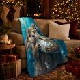 thumbnail image 3 of Playful Sea Otters Underwater Scene Translucent Bubbles, Playful Coastal Landscape Scene, Warm Flannel Blanket for Cabin and Lodge, Beach Lovers Housewarming Gift, Coastal Home Decor, 3 of 9