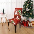 thumbnail image 6 of Touchbetter Christmas Chair Covers Set of 4, Removable Washable Merry Christmas Dining Chair Seat Covers Stretch Protector Slipcovers for Dining Room Kitchen Holiday Party Decor, Santa Claus, 6 of 8