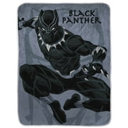 Black Panther King Silk Touch Throw, 40 x 50, Microfiber, Black, Marvel