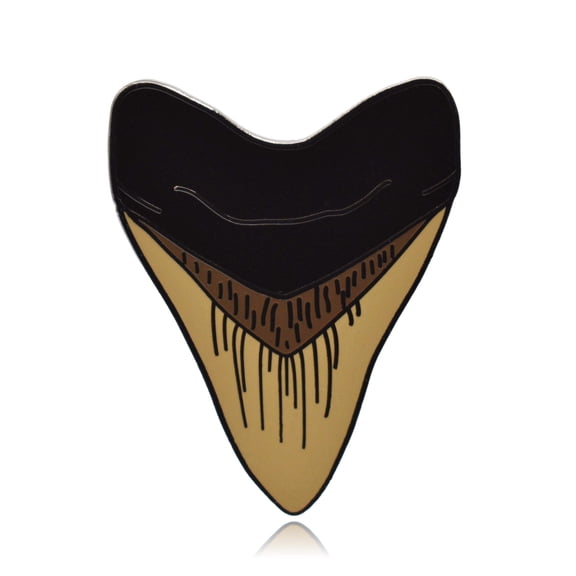 Megalodon Shark Tooth Hard Enamel Pin | Clayton Jewelry Labs