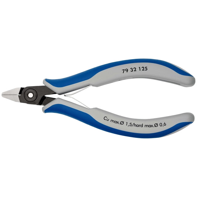 KNIPEX 79 32 125 Pinzas de precisión de corte diagonal para electrónica Con fundas en dos componentes bruñido 125 mm