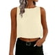 thumbnail image 1 of Camisetas de Verano de Mujer Casual Linen sin Mangas de Cuello Redondo Botón para las Mujeres, 1 of 7