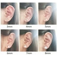 thumbnail image 6 of QQTDFG 6 Pairs Round Cubic Zirconia Stainless Steel Stud Earrings Helix Conch Piercings-Silver-Ball Back, 6 of 9