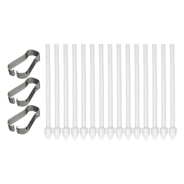 15 puntas de lápiz táctil para pantalla táctil, ABS duradero, escritura rápida, fácil montaje para puntas de lápiz óptico S6 con pinzas, color blanco
