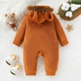 thumbnail image 5 of DHFJKG Baby Boys Girls Thick Fuzzy Jumpsuit Long Sleeve Hooded Zipper Onesie With Cartoon Lion Shape For Unisex 0-18 Months Home Comfort Jumpsuits, 5 of 8