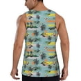 thumbnail image 3 of Fotbe Hawaiian Style Pattern Men's Quick Dry Workout Tank Top Gym Muscle Tee Fitness Bodybuilding Sleeveless T Shirt Breathable Workout Shirt-XX-Large, 3 of 9