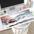 thumbnail image 3 of Extended Gaming Mouse Pad, Large Mouse Mat Desk Pad, Big Computer Keyboard Mousepad, 3mm Thick Long Non-Slip Rubber Base, 31.5 X 11.8 Inch (Snow Covered Temple Shrine), 3 of 7