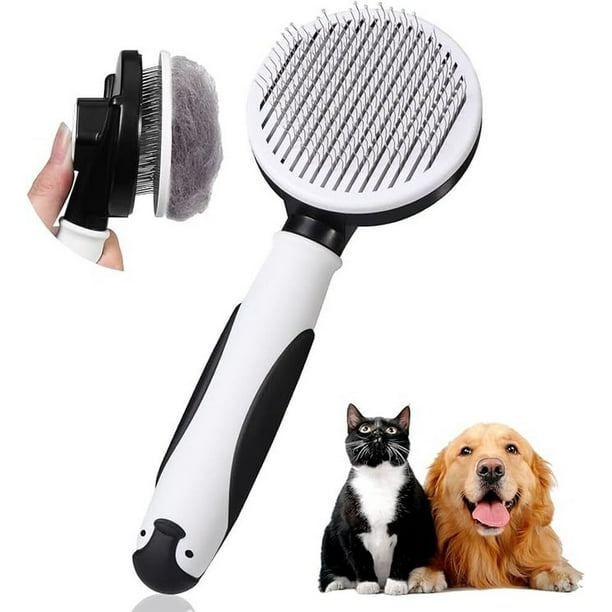 Cepillo para Perros Gatos, Cepillo Gatos, Peine para Gatos con Cerdas de Masaje. Adecuado Para la Depilación de Mascotas Grandes, Medianas y Pequeñas, Depilación de Mascotas Con un Clic