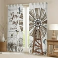 thumbnail image 2 of Farmhouse Windmill Curtains & Drapes, Rustic Hummingbird Curtains, Farm Cow Rooster Animal Blackout Curtains Western Vintage Wooden Barn Window Curtains Farmhouse Gifts For Women, 38"Wx45"L, 2 of 5