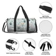 thumbnail image 6 of Haiem Goose and Doodle Flowers Pattern Gym Bag for Women Men, Waterproof Travel Duffel Bags, Personal Item Travel Bag Weekender Bag with Shoes Compartment & Wet Pocket, 6 of 8