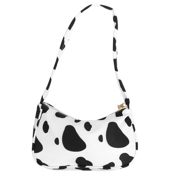 1pc de impresión de vacas bolsa de axilería bolsa de hombro de moda bolsa de la cadena de la cadena del bolso