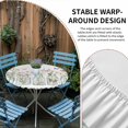 thumbnail image 2 of Colorful Butterflies Round Tablecloth for 45-54 Inch Tables,Fitted Table Cover with Elastic Edge,Minilism Elegant Floral Spring Waterproof Outdoor Table Cloth Protector for Patio Garden Dinner Picnic, 2 of 9