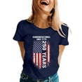 thumbnail image 3 of ibiyuan 250 Anniversary Usa Shirt T Shirts for Women Graphic Round Neck 4th Of July Shirts Casual Short Sleeve Independence Day Womens Shirts Basic Colorful Tops Blouse, 3 of 5