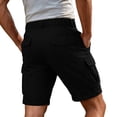 thumbnail image 6 of Mens Cargo Shorts Elastic Waist Stretch Work Shorts Relaxed Fit Hiking Chino Short Multi Pockets, L, 6 of 10