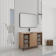 thumbnail image 2 of 48 in. Single Vanity in Natural Finish with Solid Surface Resin White Sink, 2 of 18