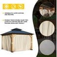 thumbnail image 6 of Mellcom 11' x 11' Solid Wood Gazebo, Outdoor Hardtop Gazebo with Curtains and Mosquito Netting, for Patio, Garden, Backyard, 6 of 9