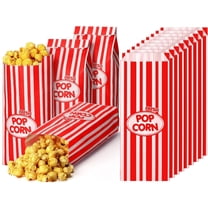 100Pcs Paper Popcorn Bags,3.5x2.4x8.3In Disposable Popcorn Bags for Party,Disposable Popcorn Machine Accessories for Movie,Theater,Carnival