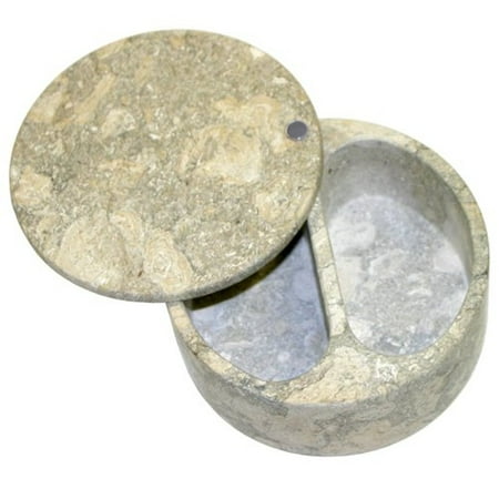 

RSVP Fossil Marble Swivel Top Salt Box