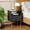 Black, variant on Modern Walnut Nightstand with 1 Drawer, Small Side End Table for Bedroom and Living Room