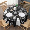 thumbnail image 3 of Happy Halloween Table Cover Wrinkle Resistant Washable Tablecolths Pumpkin Spooky Table Cloths for Halloween Background Indoor and Outdoor Birthday (60x60 inches), 3 of 6
