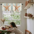 thumbnail image 5 of Coastal Starfish Valances for Windows Farmhouse Kitchen Curtains Valances Rod Pocket Valance Curtains for Kitchen Windows Ocean Watercolor Coral Stripe Window Valances for Bathroom Bedroom 54"x18", 5 of 6