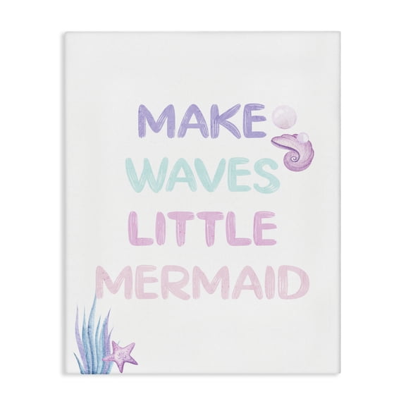 Make Waves Little Mermaid Canvas Wall Art, design by Kim Allen