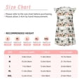 thumbnail image 3 of Balery Flamingo Palm Trees Camisón de princesa para niñas, pijama de algodón con mangas abullonadas, suave y bonito.-Small, 3 of 6