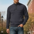 thumbnail image 4 of Sweatshirts for Men 2025 Fall Winter Long Sleeve Half Zipper Casual Loose Sweatshirt with Pockets Pullover Tops, 4 of 5