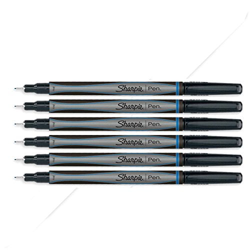 MULTI Sharpie Fine Point Pen, Blue, 6 Pens per order. (1742664)