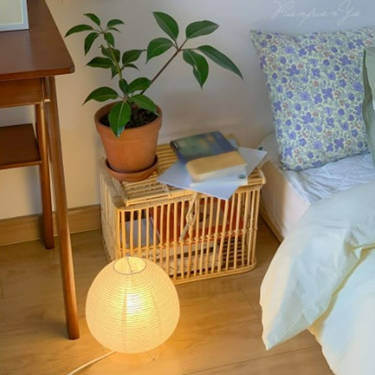 rice paper floor lamp Paper Lantern Lamp Rice Paper Shade Bedroom  Nightstand